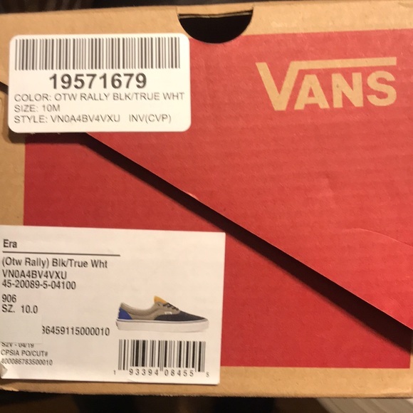 FINAL Colorblock VANS OTW RALLY New in Box 10M - Picture 7 of 7